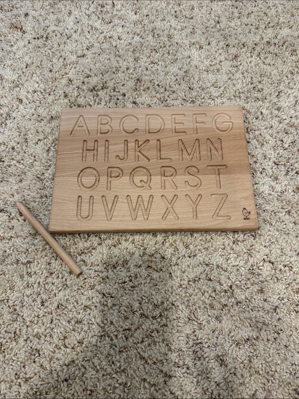 Wooden Alphabet Tracing Board - Natural